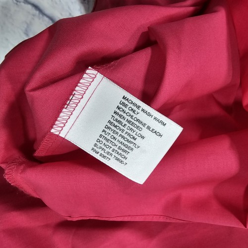 JF Ferrar MENS SIZE 19 38-39 Dress Shirt Button Up Long Sleeve Dark Pink - Picture 8 of 10