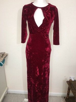 red velvet dress long sleeve