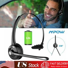 Mpow Bluetooth 5.0 Headphones Headset Wireless Driver Home Noise Cancelling Mic