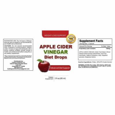 Apple Cider Vinegar Drop & Guarana Extract Metabolism Support Supplement 90  Tabs | eBay