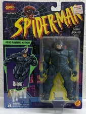 ToyBiz  Spider-Man The Animated Series Rhino With Head Ramming Marvel (MOC)