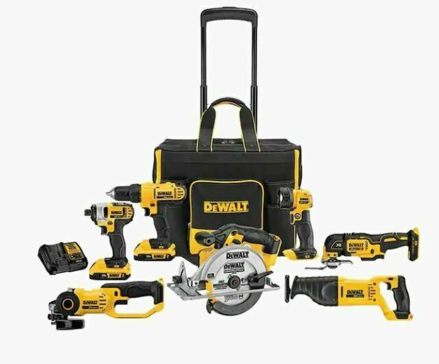 DeWalt 7-Tool 20V Max Power Tool Combo Kit with Rolling Case - DCKSS721D2