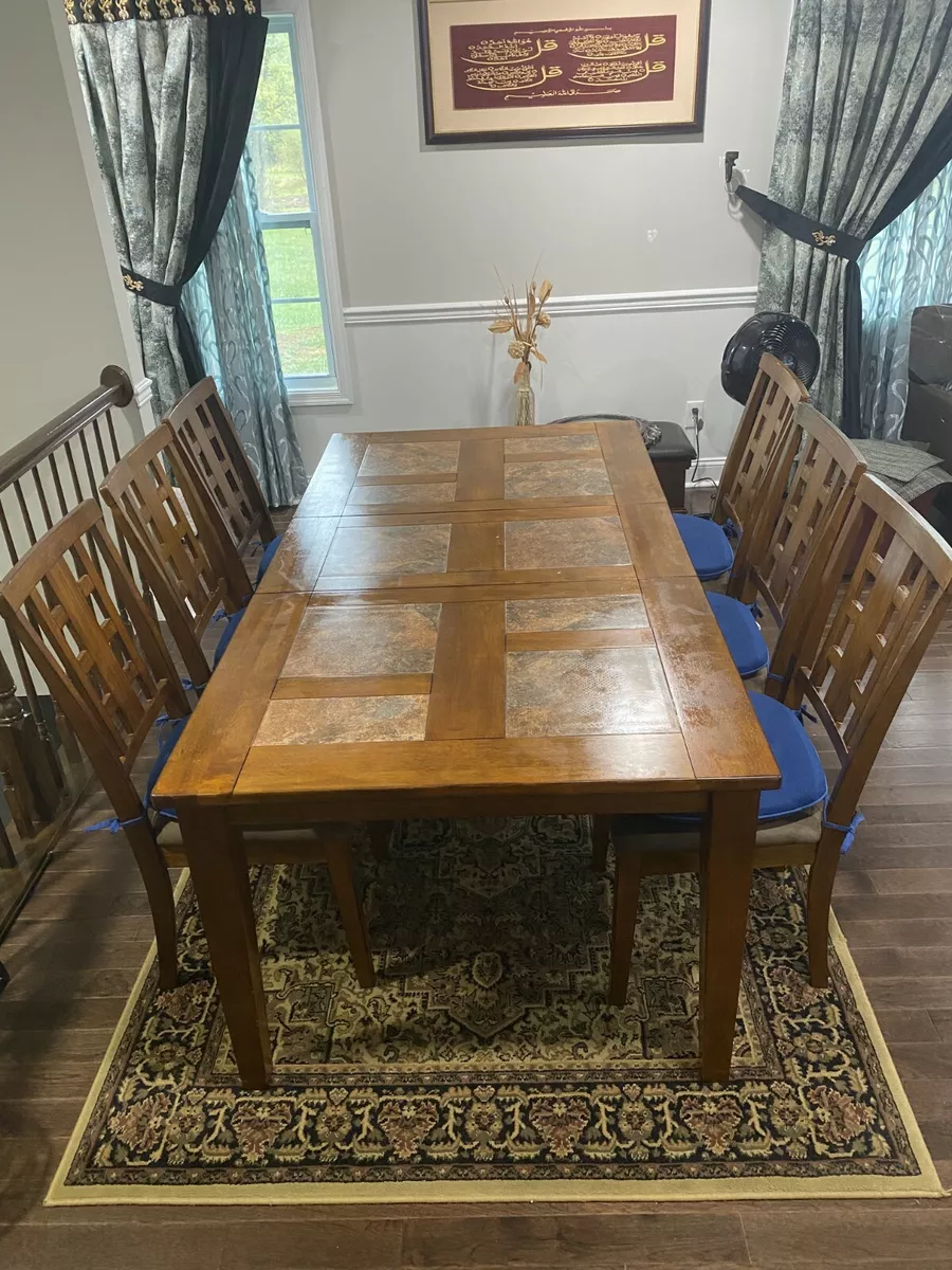 Dining table and 6 chairs for sale hot sale