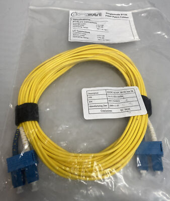 Light wave - Single mode 9/125 Patch cable Sc/upc Sc/upc SM DX 3mm 5M Long.