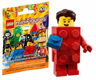 LEGO MINIFIGUR SERIE 18 71021 NR. 2 DER ALS ZIEGEL VERKLEIDETE MANN
