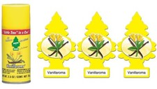 3x Little Trees Vanilla  CAN Car Air Freshener 2.5 oz Aerosol Spray VanillaRoma