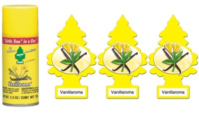 3x Little Trees Vanilla & CAN Car Air Freshener 2.5 oz Aerosol Spray VanillaRoma