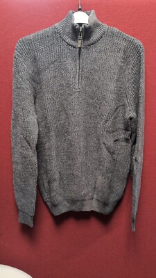 Maine Twist Strickpullover mit Reißverschluss dunkelgrau UK M UVP £42 LN048 BB 01