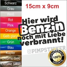 Hier Wird Benzin...Tuning Auto JDM Aufkleber  Styling Bunt  Folie Sticker - SALE