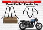 Black "Soft Pannier Rails Pair Fit For Royal Enfield Hunter 350"