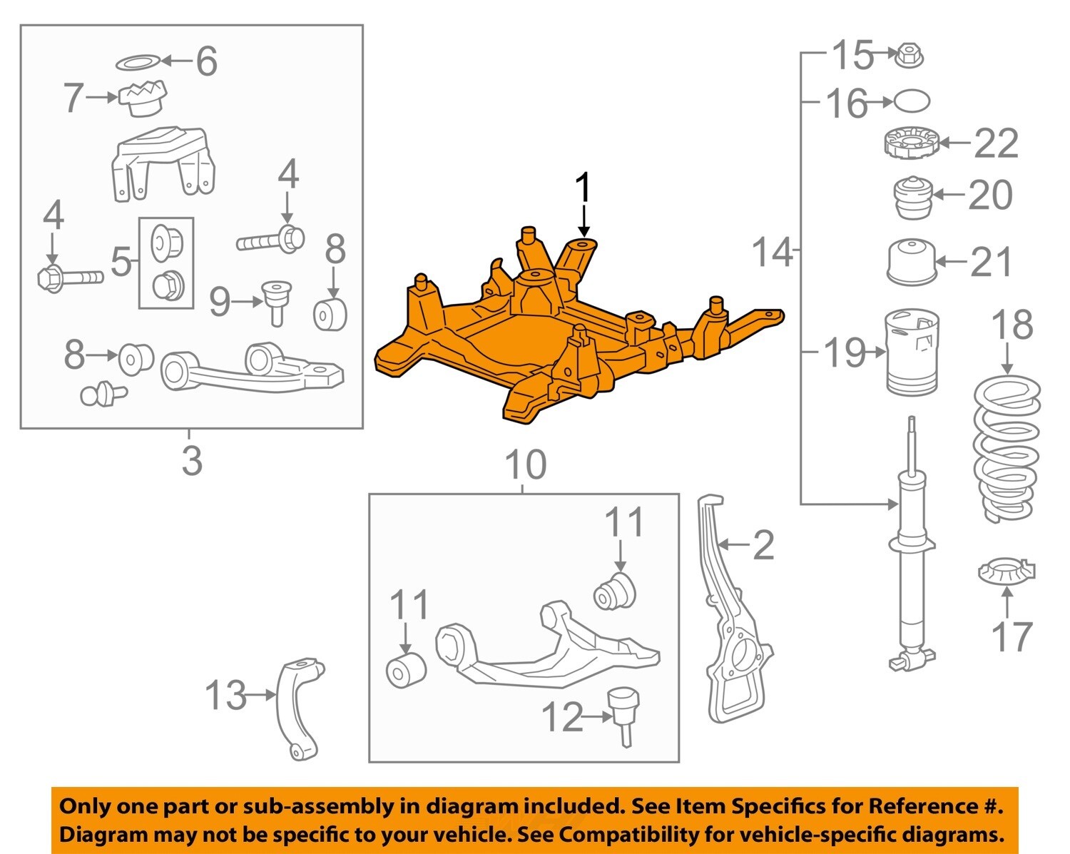 Cadillac GM OEM 08-14 CTS Front Suspension-Engine Cradle 22783516 