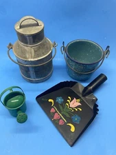 Vintage kid’s garden decoration mini tool set metal set of 4