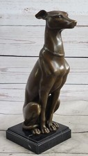 Art Deco Greyhound Dog Bronze Sculpture Museum Quality Figurine Figure Gift Sale