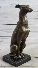 Art Deco Greyhound Dog Bronze Sculpture Museum Quality Figurine Figure Gift Sale