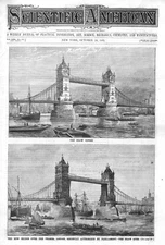 New Bridge Over the Thames, London, Recently Authorized by Parliament - 1885 