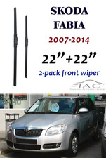 For Skoda Fabia 2007-2014 22"+22" Front Windshield Wiper Blade 2 Pack