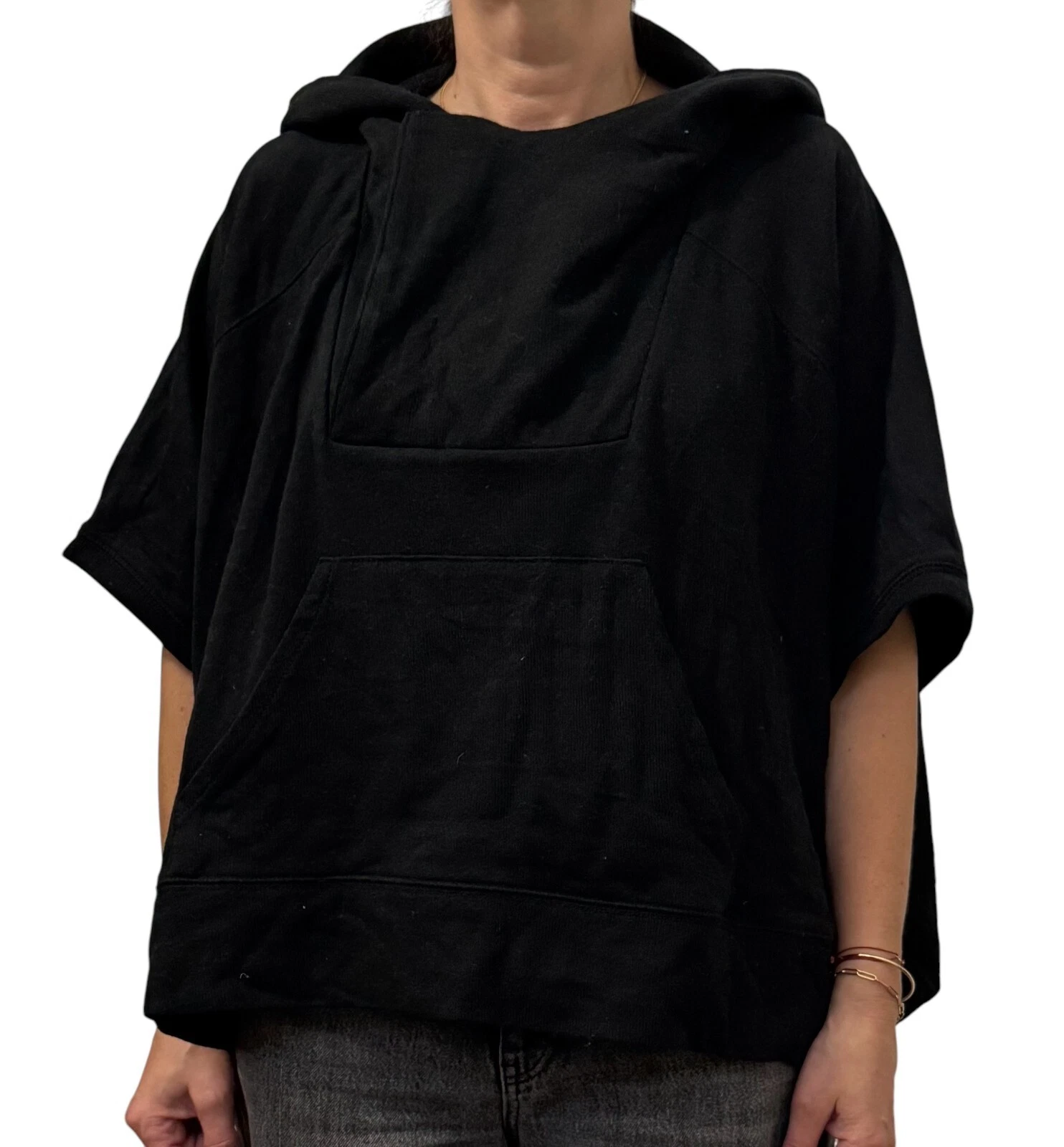 Alexander Wang Top nero con cappuccio taglia XS