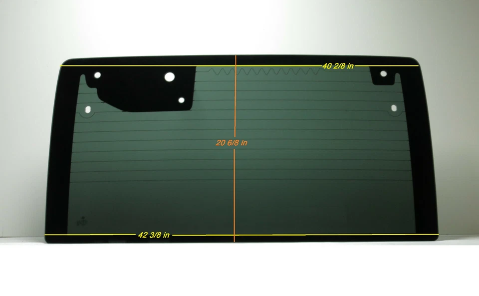 Fits: 2007-2010 Jeep Wrangler 2 & 4 Door Back Glass Dark Tinted (No Molding) - Image 4 of 4