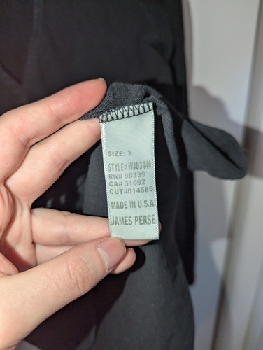 Polo donna manica lunga James Perse taglia 3 nera maglia cotone - Foto 11 di 13