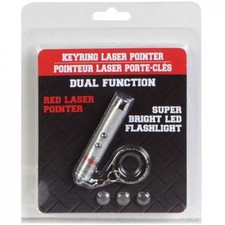 Key Chain Laser Pointer 2-In-1 Board Rooms Classrooms Seminars Dog Cat LED Play