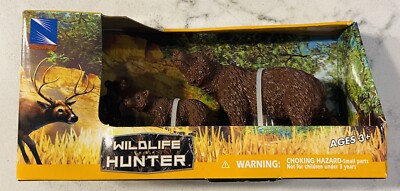 NEW RAY ~ 3 BROWN BEARS ~ WILDLIFE HUNTER SET