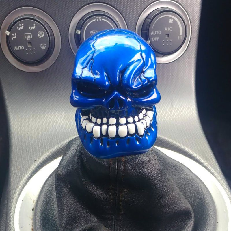 Blue Skull Shift Knob Manual Gear Lever Trim for Nissan 240Z 350Z