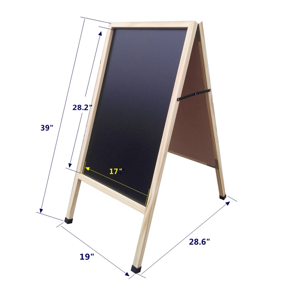 20X40" A-Frame Black Board Sidewalk Sign Menu Board Wet Erase Board Promotion - Image 2 of 4