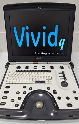GE VIVID Q CARDIAC ULTRASOUND / ALL OPTIONS ENABLED  W/ 1- M4S-RS PROBE