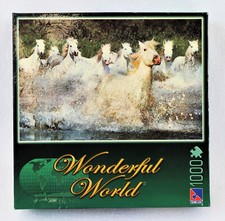 Wonderful World 1000 Piece Puzzle Wild Horses "Rushing Through" NEW Sealed
