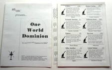 One World Dominion 1998 Game Risk Expansion UNCUT Interformic Games