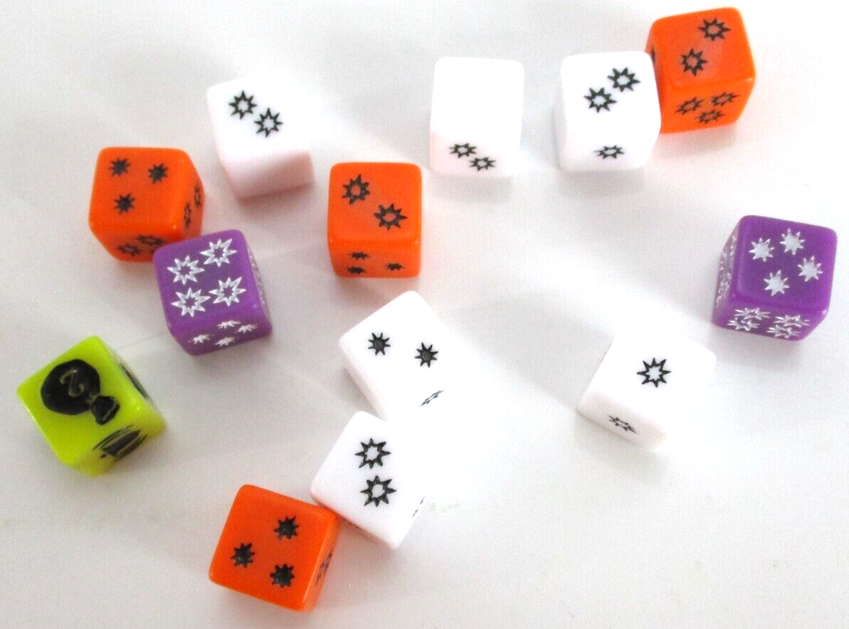 4 Dés Orange Pour Le Jeu League Of Infamy - Marque Mantic - Référence G291 - Occasion