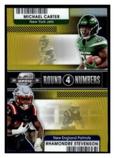 2021 Panini Contenders Optic Michael Carter Rhamondre Stevenson Gold /10