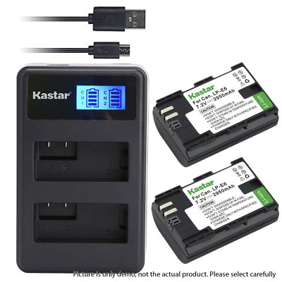 LCD2 Charger Combo For Canon LP-E6 EOS 5D Mark II 5D Mark III 5D Mark IV 5DS R