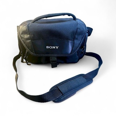 Sony LCS-U21 Soft Carrying Case Camera Camcorder Bag Nylon Black Shoulder Strap