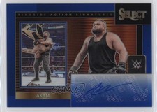 2024 Panini Select WWE Ringside Action Signatures Blue Prizm 24/49 Akam Auto v1x