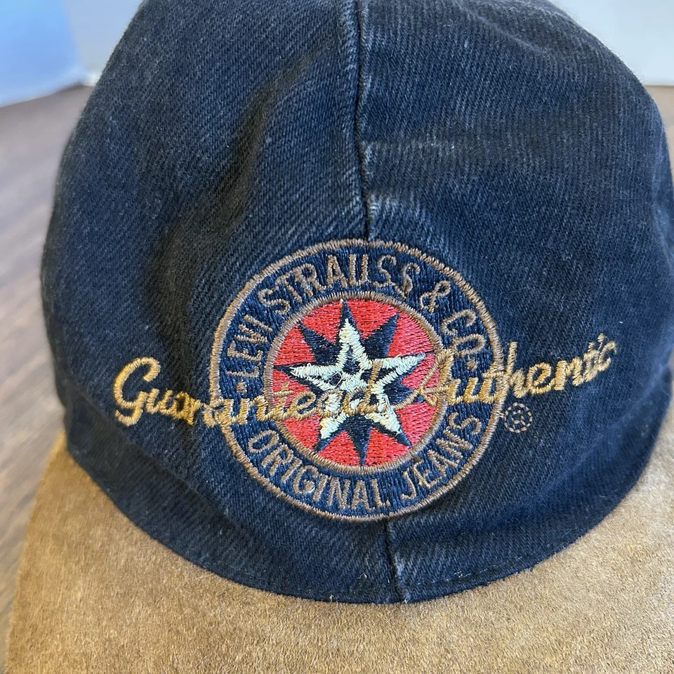 Pantalones de mezclilla originales vintage LEVI STRAUSS negros años 90 gorra cuero correa trasera Foto 3 de 4