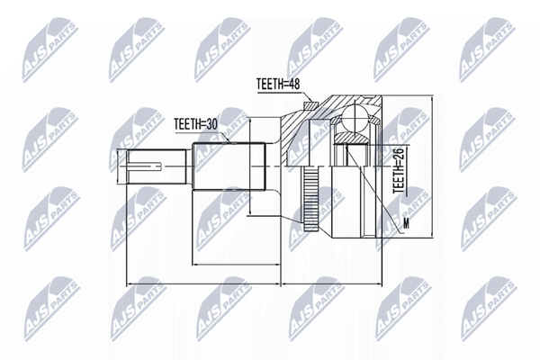 NTY Gelenksatz, Antriebswelle NPZ-TY-010 FüR Lexus Toyota-image