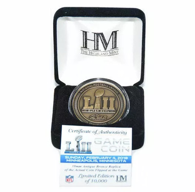The Highland Mint NFL Philadelphia Eagles Super Bowl 2018 Bronze Flip Coin