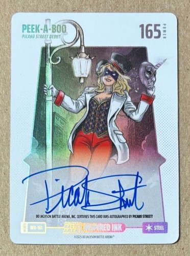 2025 Bo Jackson Battle Arena Peek-A-Boo Auto Steel SSP BFA-161 Picabo Street 165