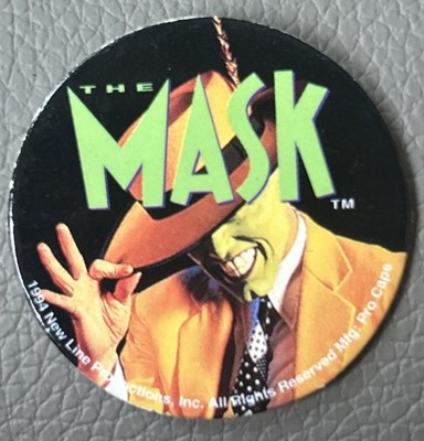 Vintage 1994 New Line Productions MASK Jim Carey Movie Milk Pro Cap Pog
