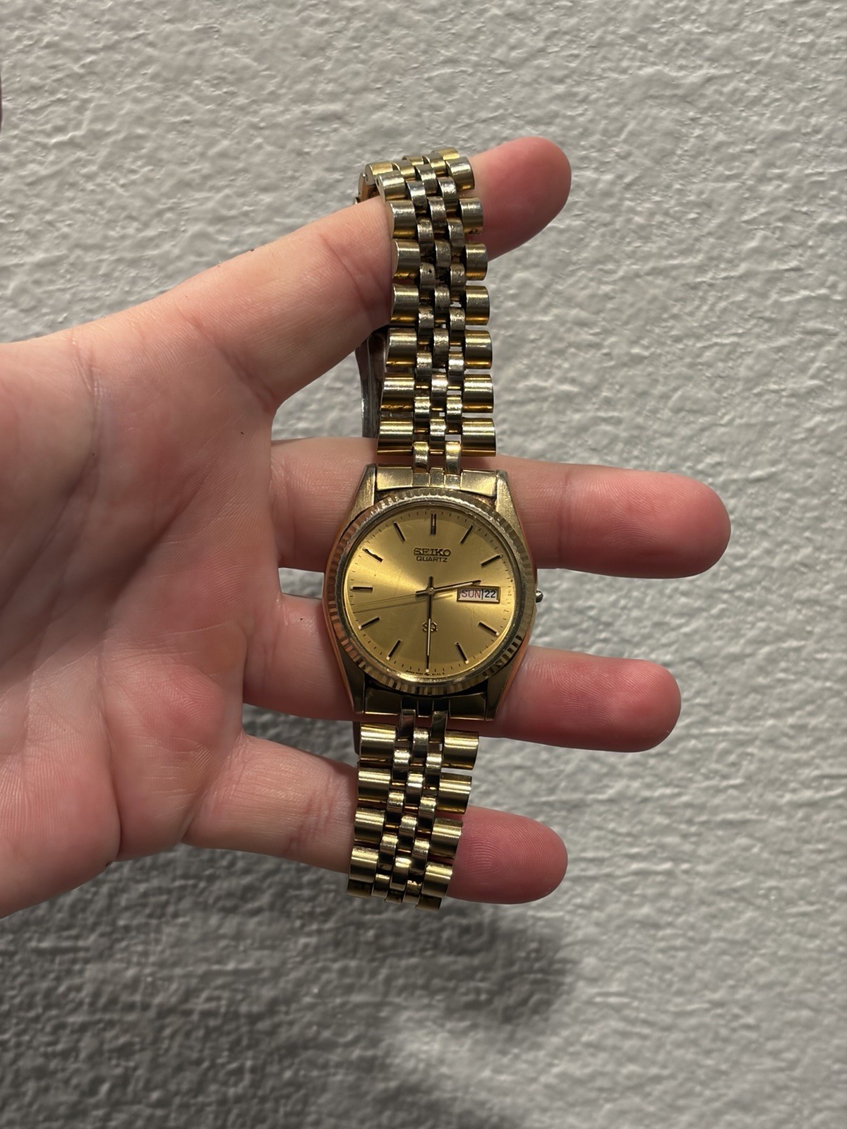 Seiko SQ 5Y23-8A60 Vintage Men's Presidential Date Watch, Great! image 2