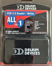 Delkin Devices All-in-1 USB 2.0 Memory Card Reader/ Writer CF SD SDHC xD – New