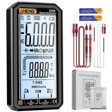 Digital Multimeter 6000 Counts Auto Ranging Voltmeter with LCD,Measures Ac/DC...