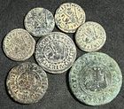 Cincin19,LOTS" Nice Lot of 7 Marcs Coins by FELIPE V and FERNANDO VI