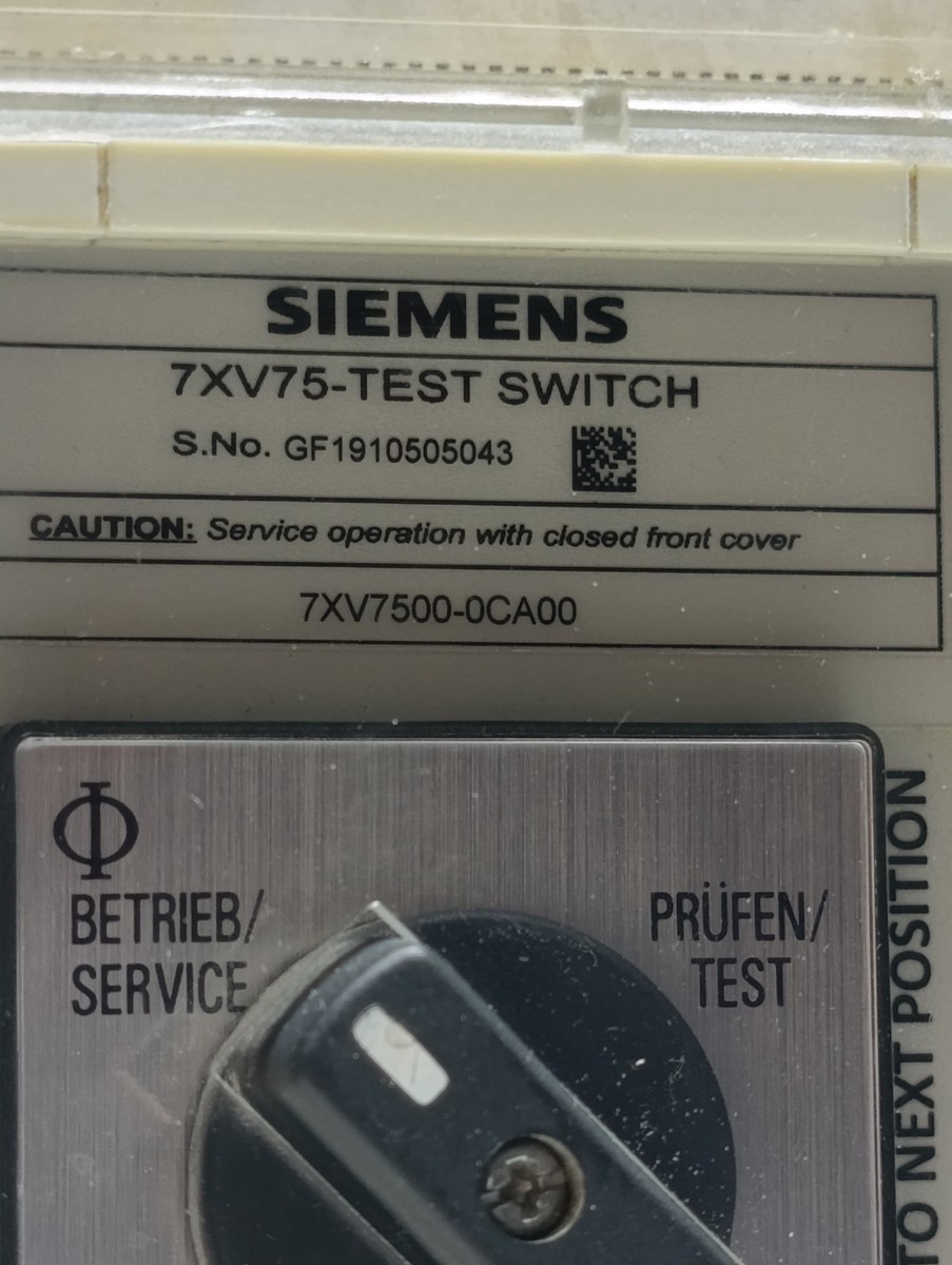 MDRTピンバッヂ 箱無し Siemens 7XV7500-0CA00 / 7XV75-Test Switch for Feeder Protection 16