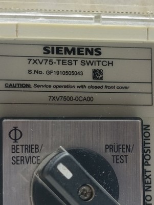 Siemens 7XV7500-0CA00 / 7XV75-Test Switch for Feeder Protection 16