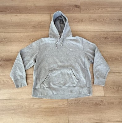 Nike Mini Swoosh Hoodie Mens XXL Gray Oversized Pullover Streetwear