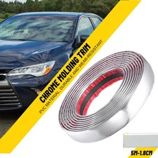 Chrome Trim Molding Strip Car Door Window Bumper Side Trime Protector 0.7in 16ft