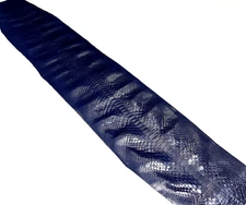 Blue Glossy Genuine Python Snakeskin Leather real hide snake skin Rattle Boa 495