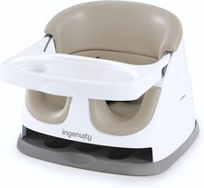 Ingenuity Hochstuhl Kinderstuhl Weiß/Braun mit Sicherheitsgurt